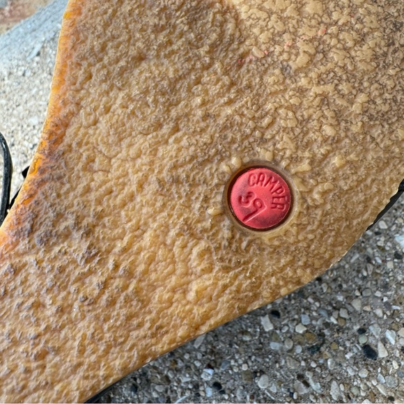 Camper Wedge Wooden Heel Sandals Sz 39 - Picture 8 of 9